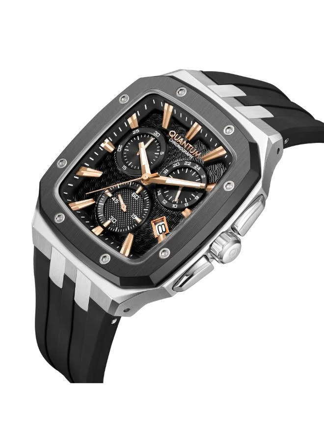 كوانتوم Men's Silicone Analog Watch HNG1033.552 - 44 mm